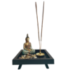 Kép 1/4 - Meditációs tálca füstölővel arany