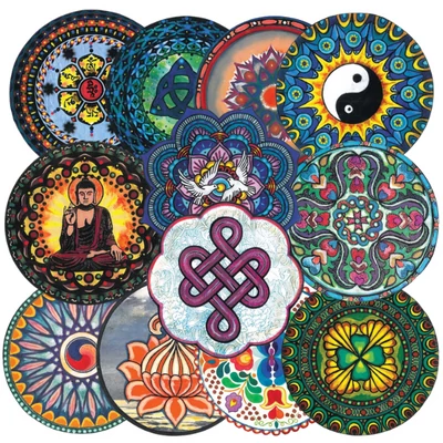 Mandala mágnes 4 db