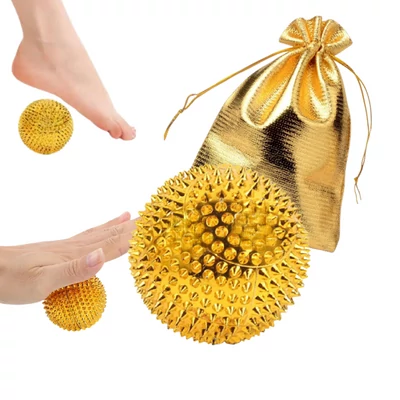 Akupresszúrás mágneses kéz és talp masszírozó golyó közepes arany