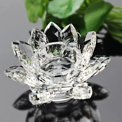 Kristály lótuszvirág fehér kicsi