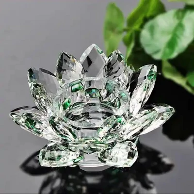 Kristály lótuszvirág zöld kicsi