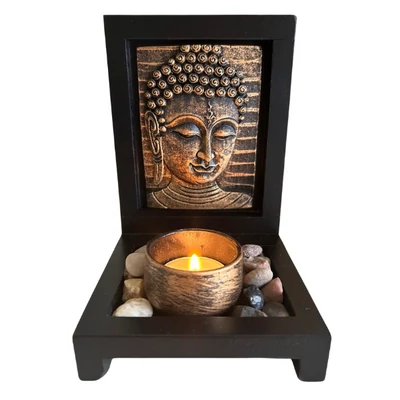 Buddha mécsestartó