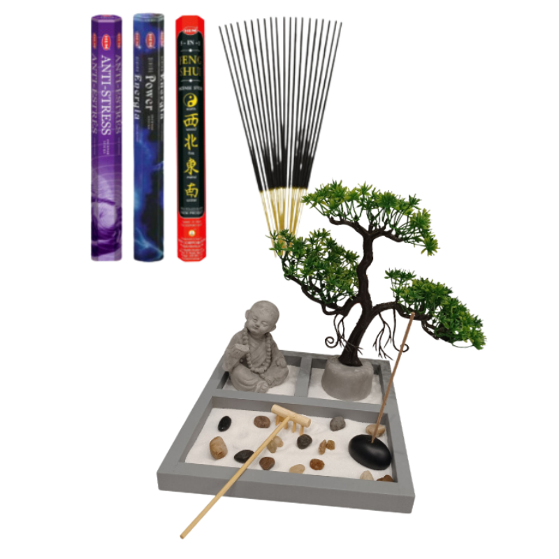 Zen kert bonsai fával stresszoldó csomag