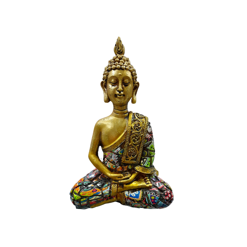 Buddha szobor színes csempés nagy