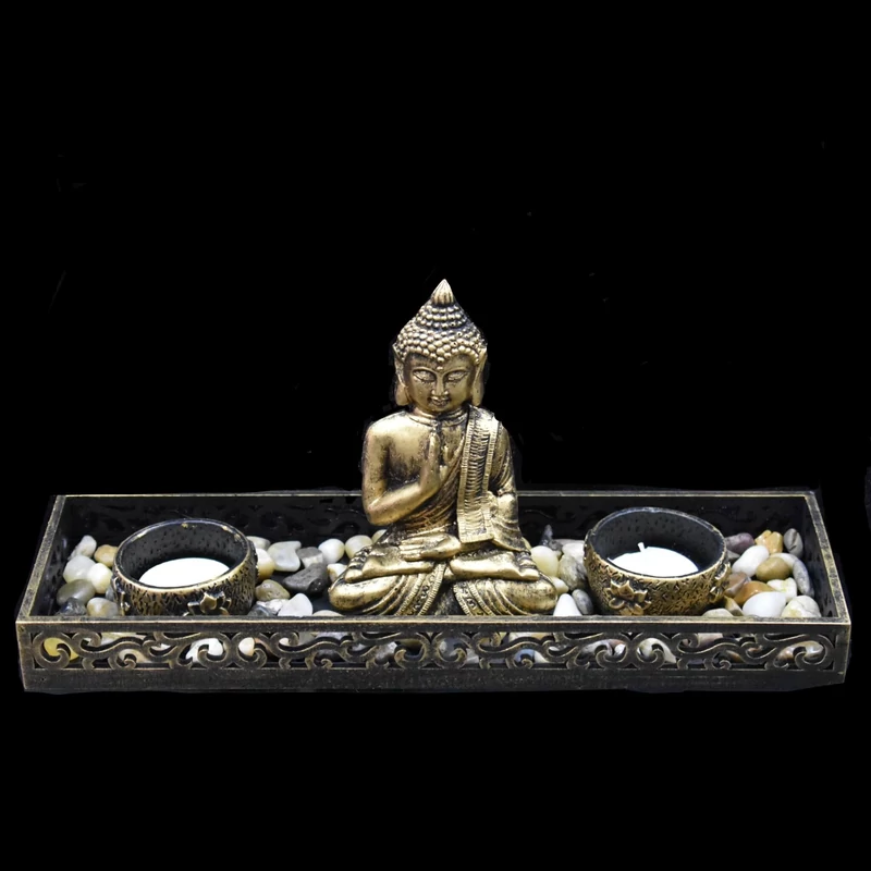Mécsestartó szett Buddha ülő